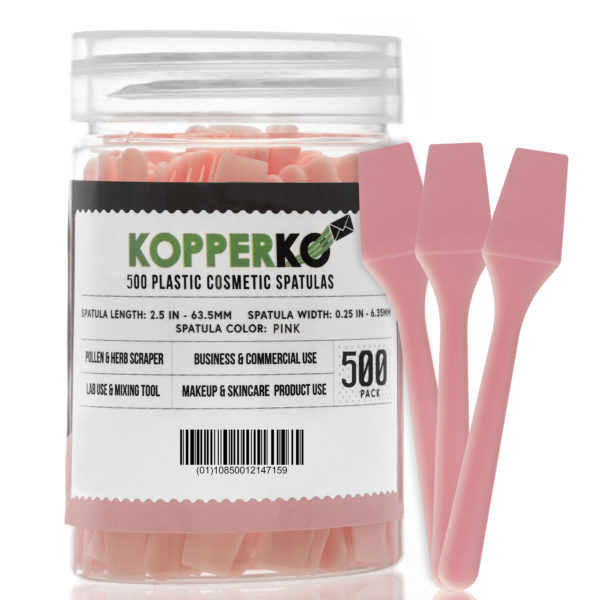 pink cosmetic spatulas